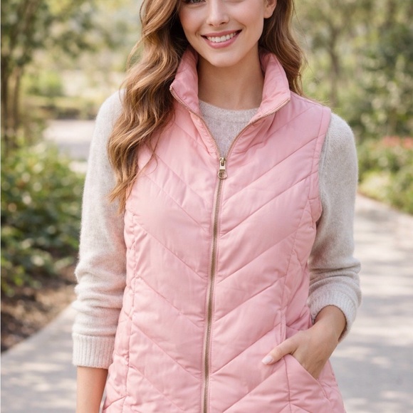 Michael Kors Light Pink Quilted Vest - Picture 3 of 5